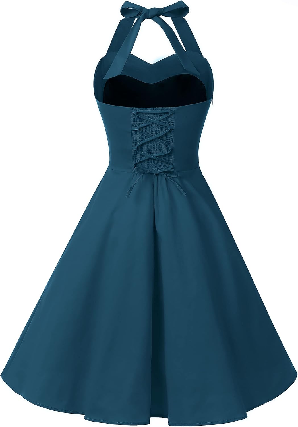 Topdress Women'sVintage Polka Audrey Dress 1950s Halter Retro Cocktail Dress