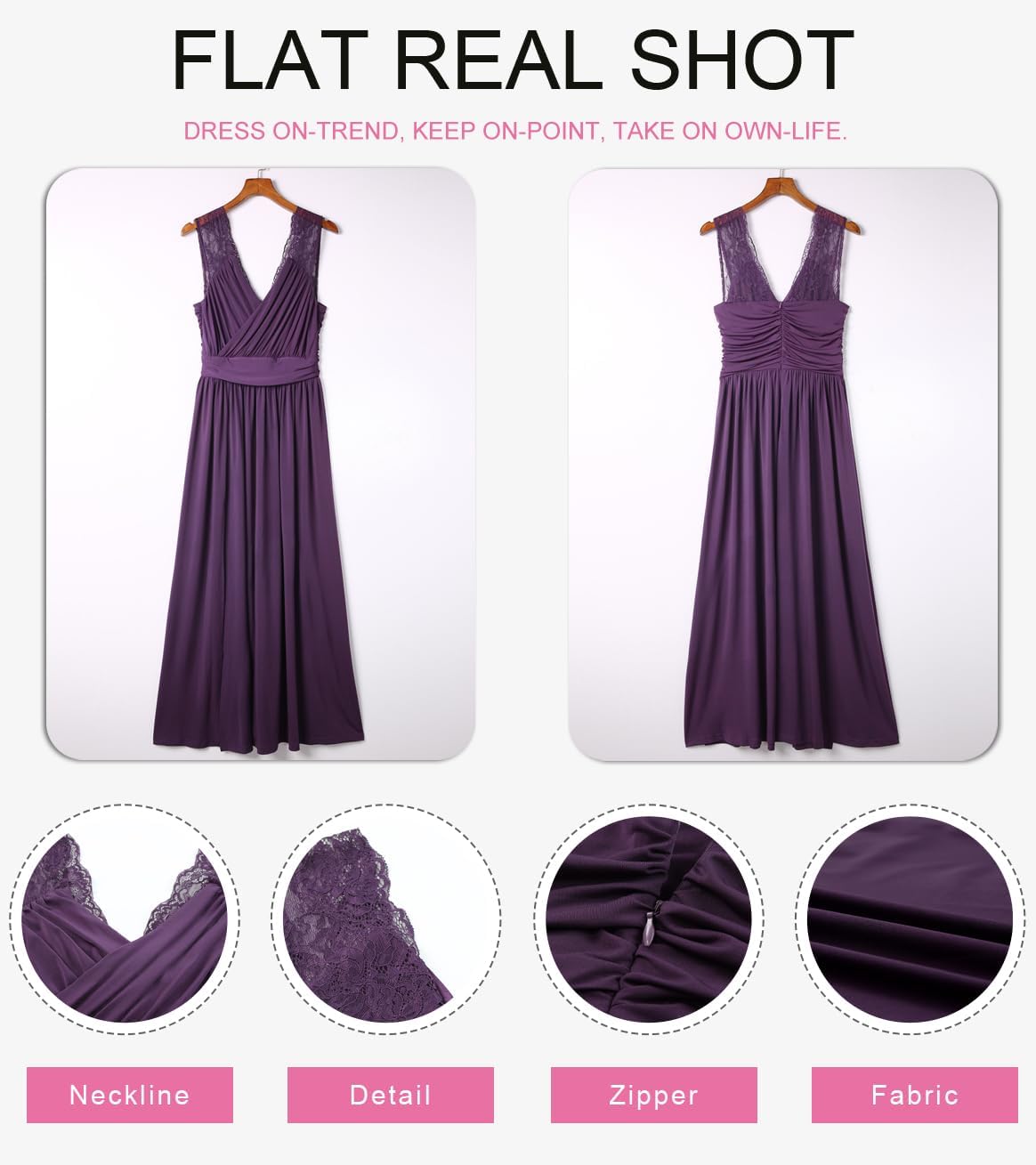 Dokotoo Womens 2025 Formal Dresses Wrap V-Neck Ruched Sexy Bridesmaid Wedding Guest Maxi Dresses