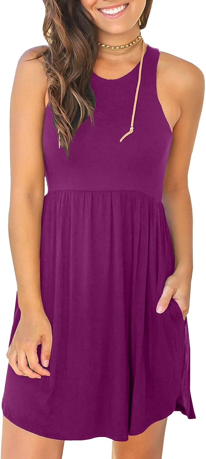 HiMONE Vacation Dresses for Women 2025 Summer Dress Women's Casual Sundresses Casual Beach Petite Sun Dress XS-2XL