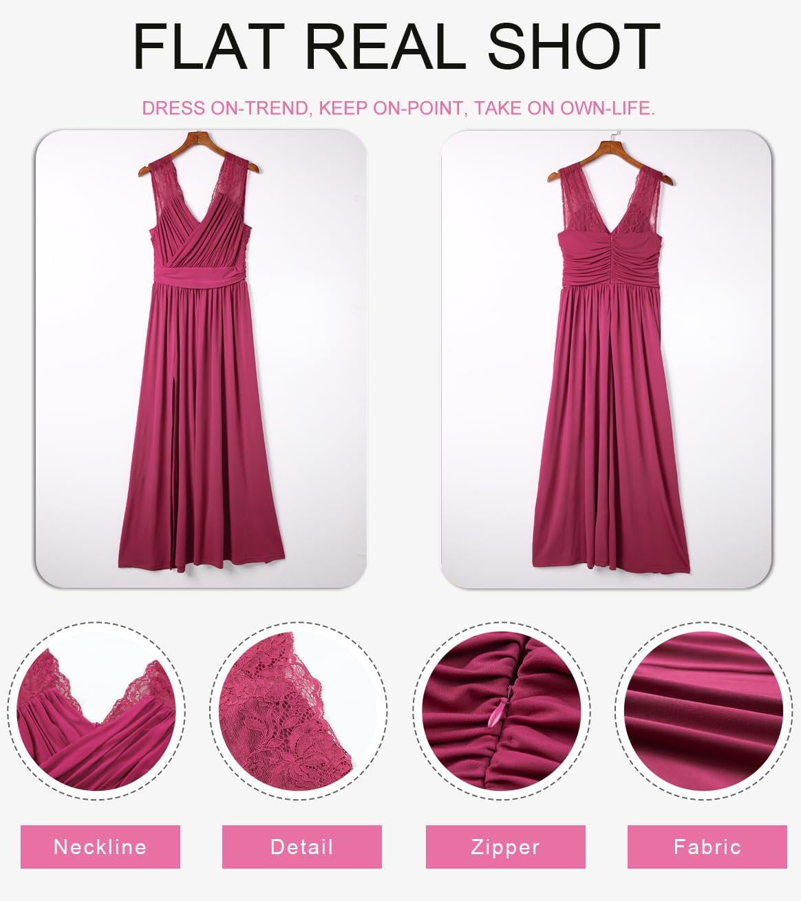 Dokotoo Womens 2025 Formal Dresses Wrap V-Neck Ruched Sexy Bridesmaid Wedding Guest Maxi Dresses