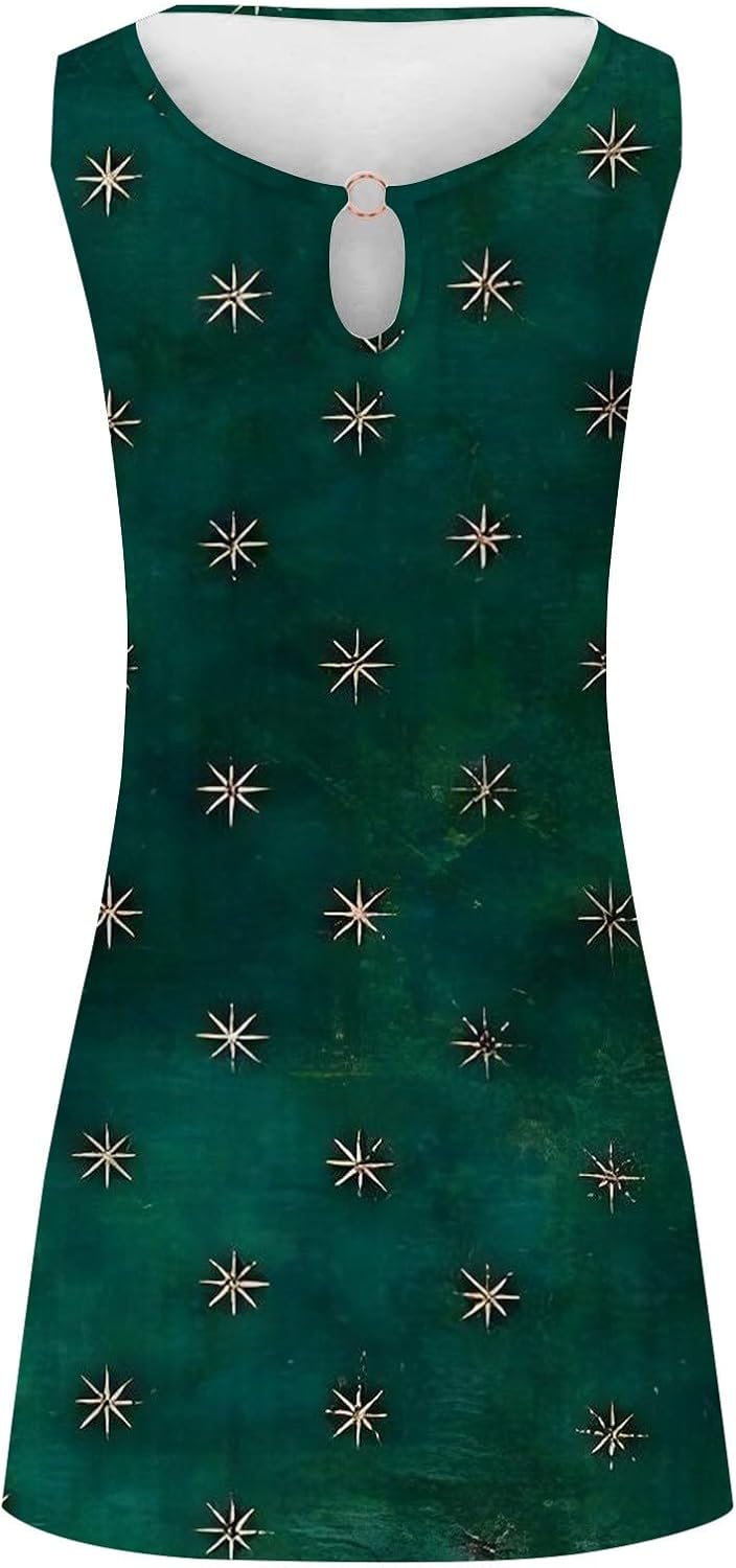 Summer Dresses for Women 2025 Vacation Beach Casual Vintage Midi Sundresses Sexy Sleeveless V Neck Boho Tank Dress