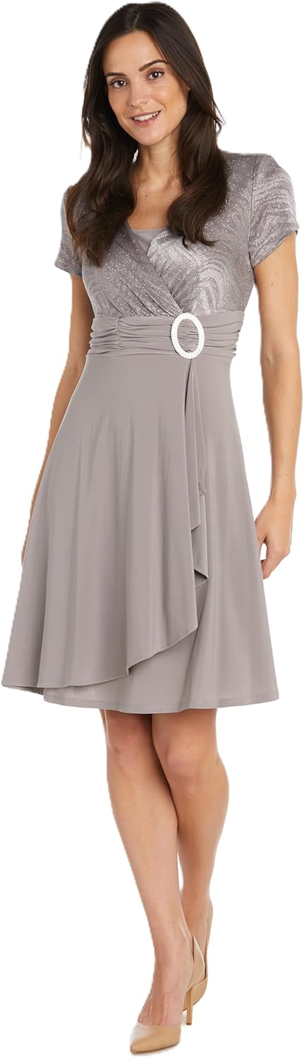 R&M Richards Women's Sparkling Wrap Dress