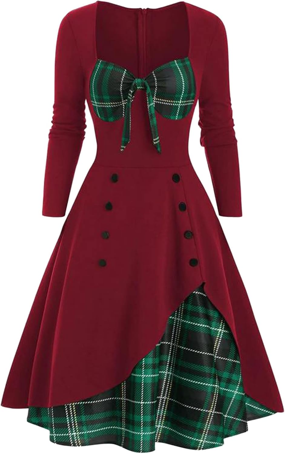 Lost Ink Dresses Women Fashion Solid O-Neck Half Sleeve Dress Stripe Splice Zipper Mini Dress