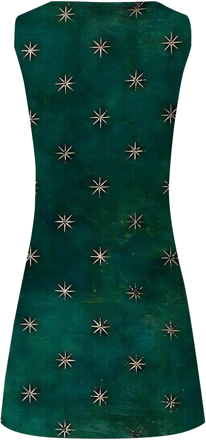 Summer Dresses for Women 2025 Vacation Beach Casual Vintage Midi Sundresses Sexy Sleeveless V Neck Boho Tank Dress