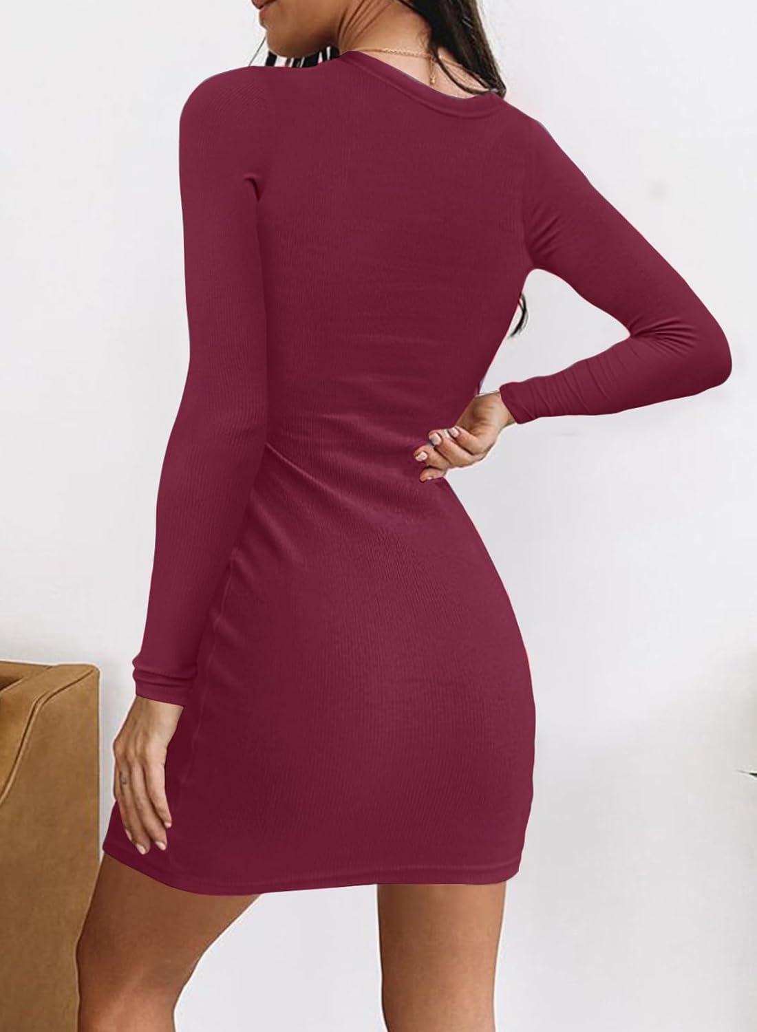 Samefar Womens Ribbed Scoop Neck Sleeveless Tank Dresses Basic Bodycon Mini Dress