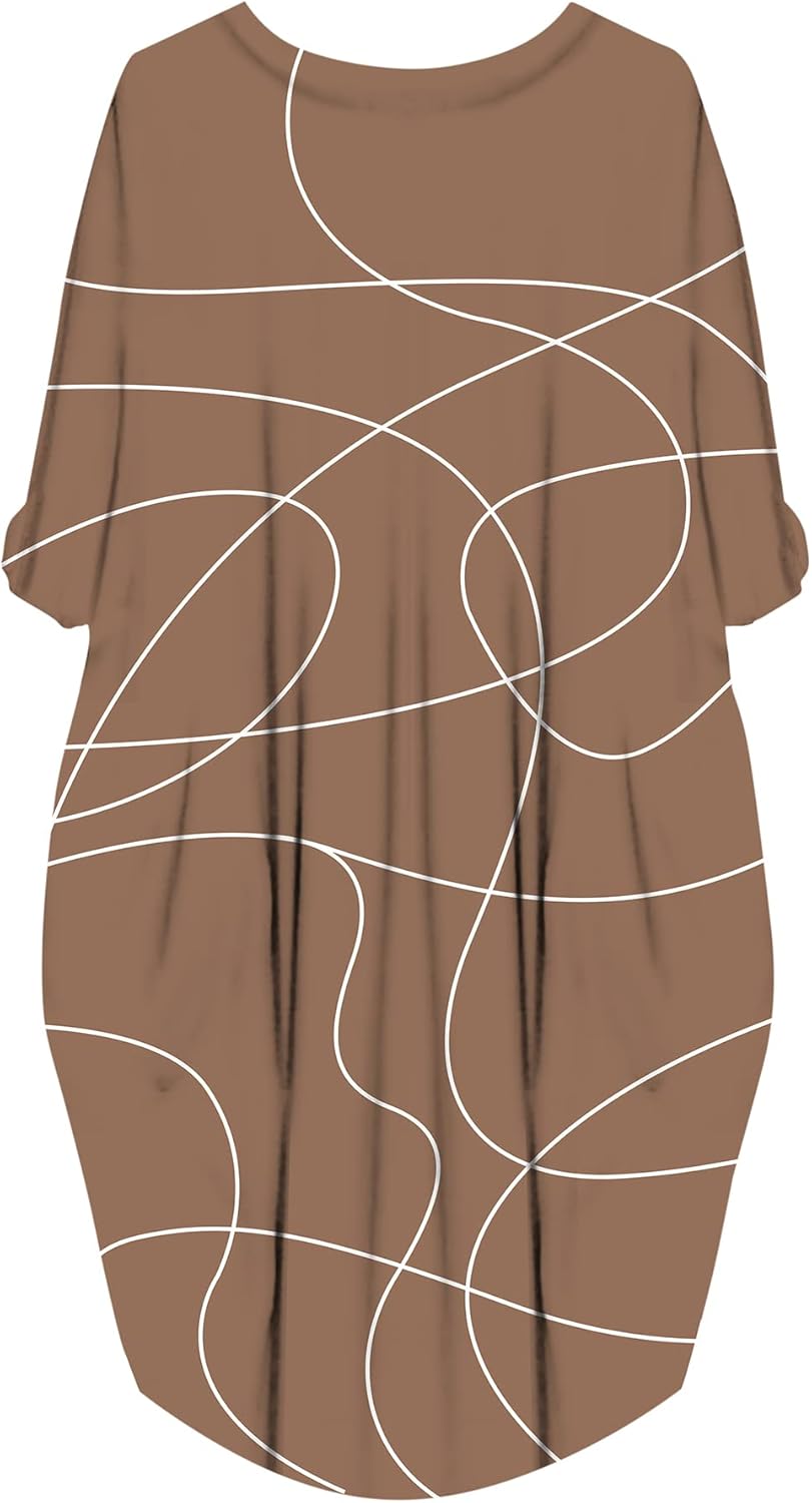 AZPSRT Fashion Women's African American Art Print Dress Casual Loose Dresses