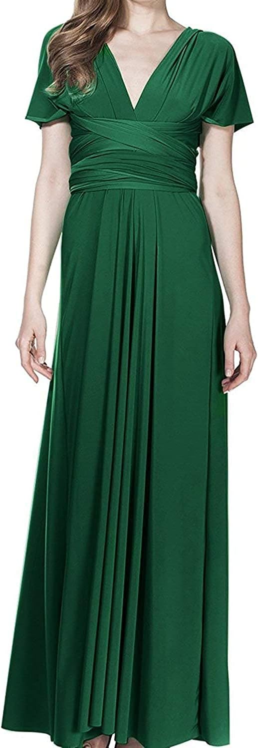 Womens Transformer Evening Dress Maxi Cocktail Wrap Convertible Multi Way Floor Long Formal Gown