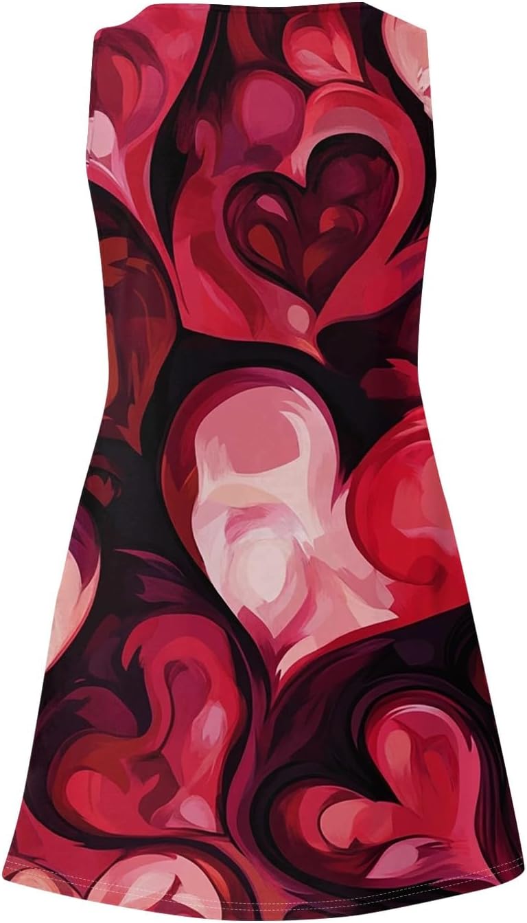 Women's Casual Sundress with Pockets Summer Boho Beach Dress,Holiday Hresses for Woment-Shirts Dress U Neck Loose Tank