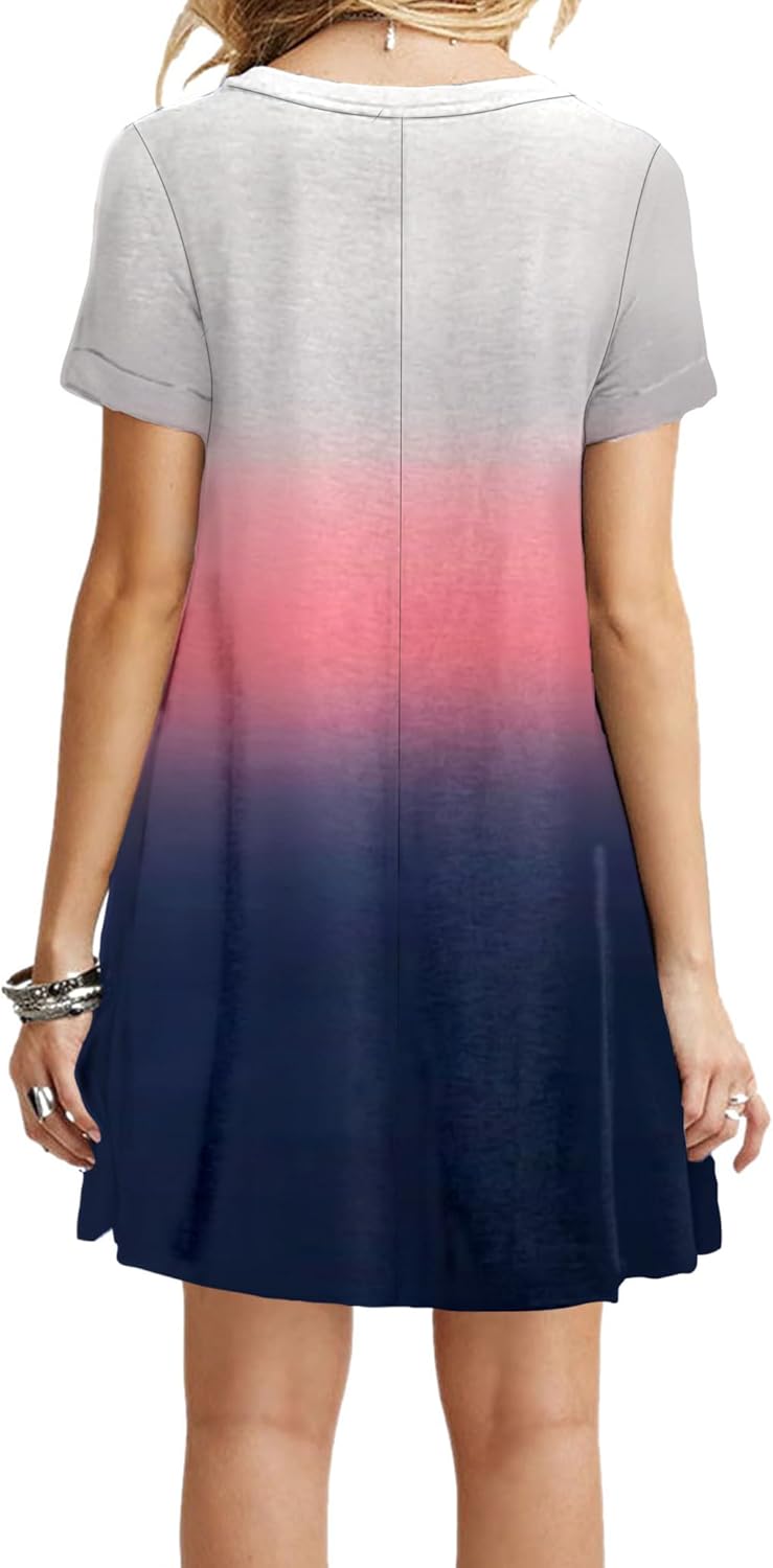 MOLERANI Women's Casual Plain Simple T-Shirt Loose Dress