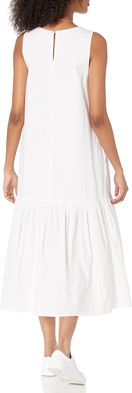 The Drop Women's Ilana Loose Sleeveless Wide-Hem Poplin Maxi Dress