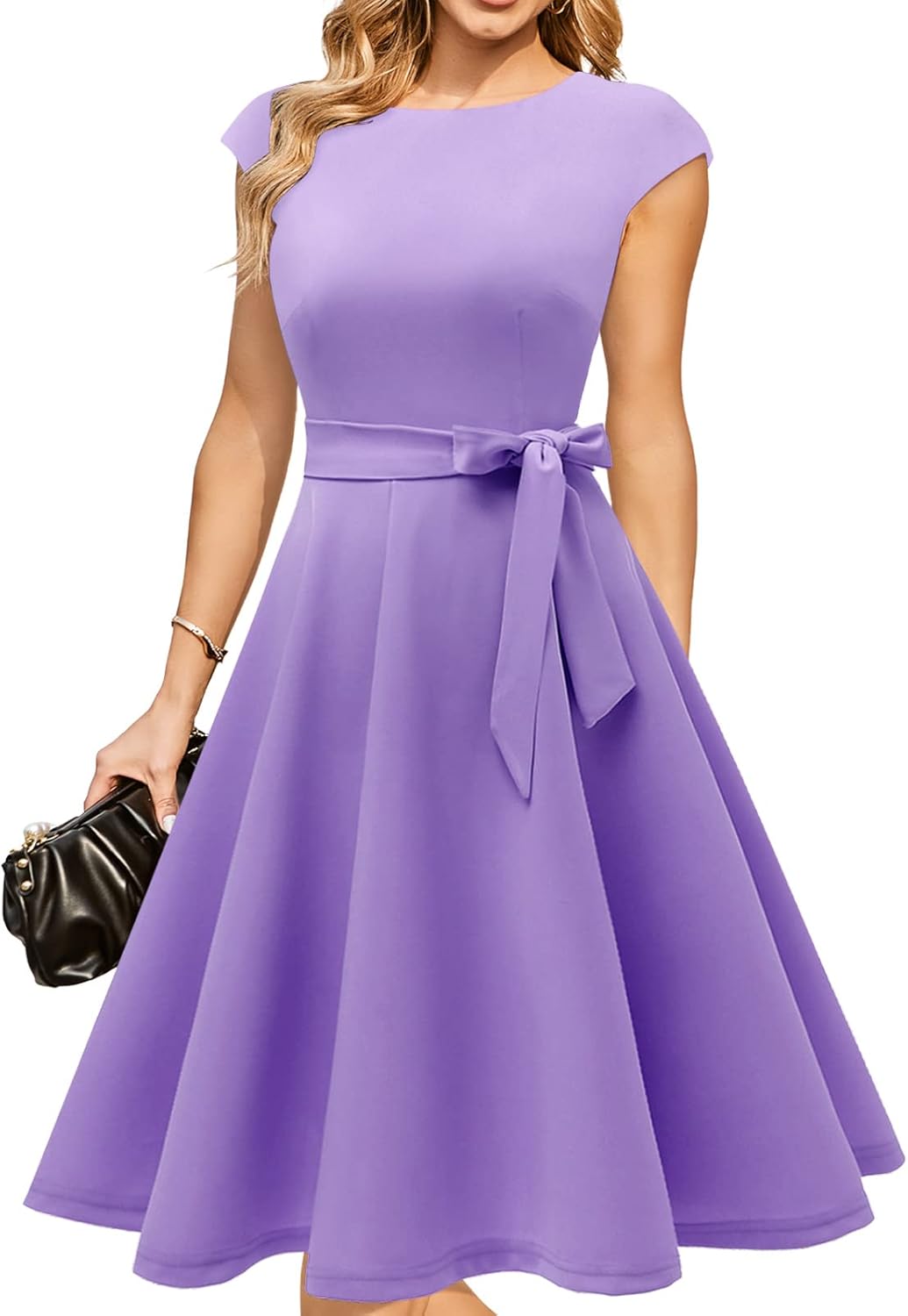 DRESSTELLS Women's Cocktail Dresses, Formal Wedding Guest Church Modest Graduation Party Prom Dress 2025