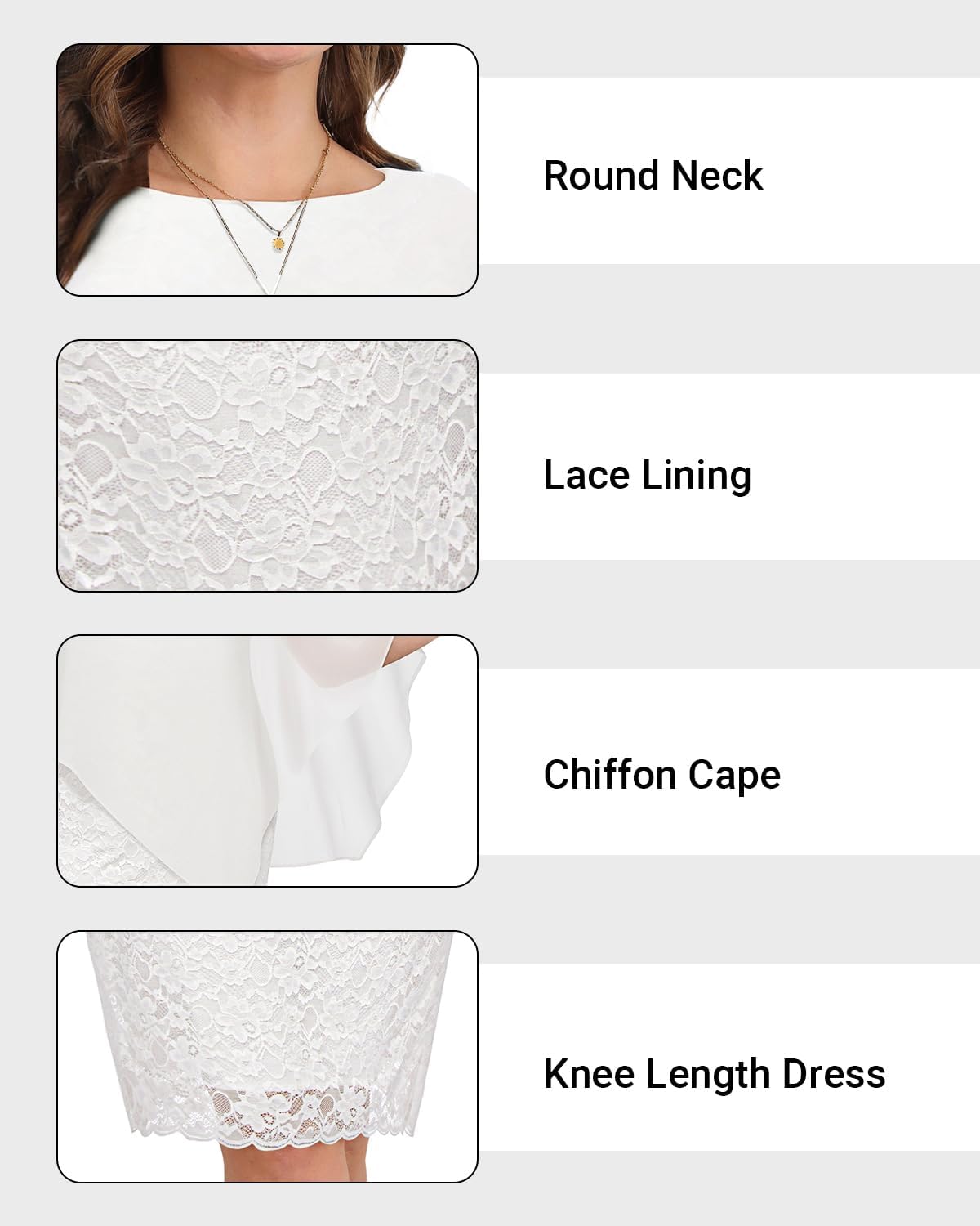 Plus Size Dresses Wedding Guest - Mother Bride Semi Formal Lace Cape with Chiffon Overlay Dresses