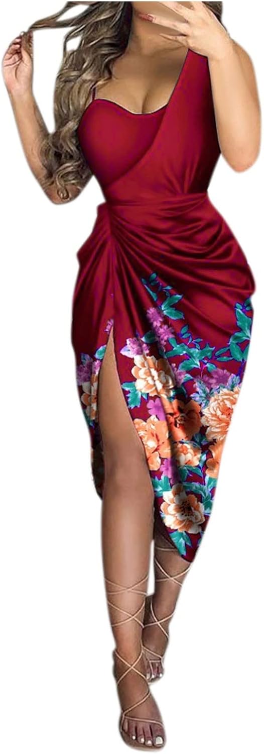 OIOLOYJM Prom Dresses 2025 Wedding Guest Dresses for Women Sexy Cocktail Formal Party One Shoulder Dresses for Women 2025