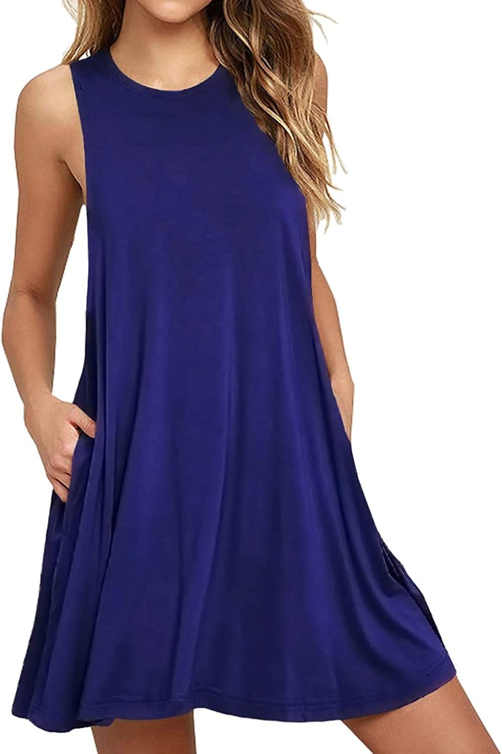 WEACZZY Women Summer Casual Swing T Shirt Dresses Beach Cover up Loose Dress