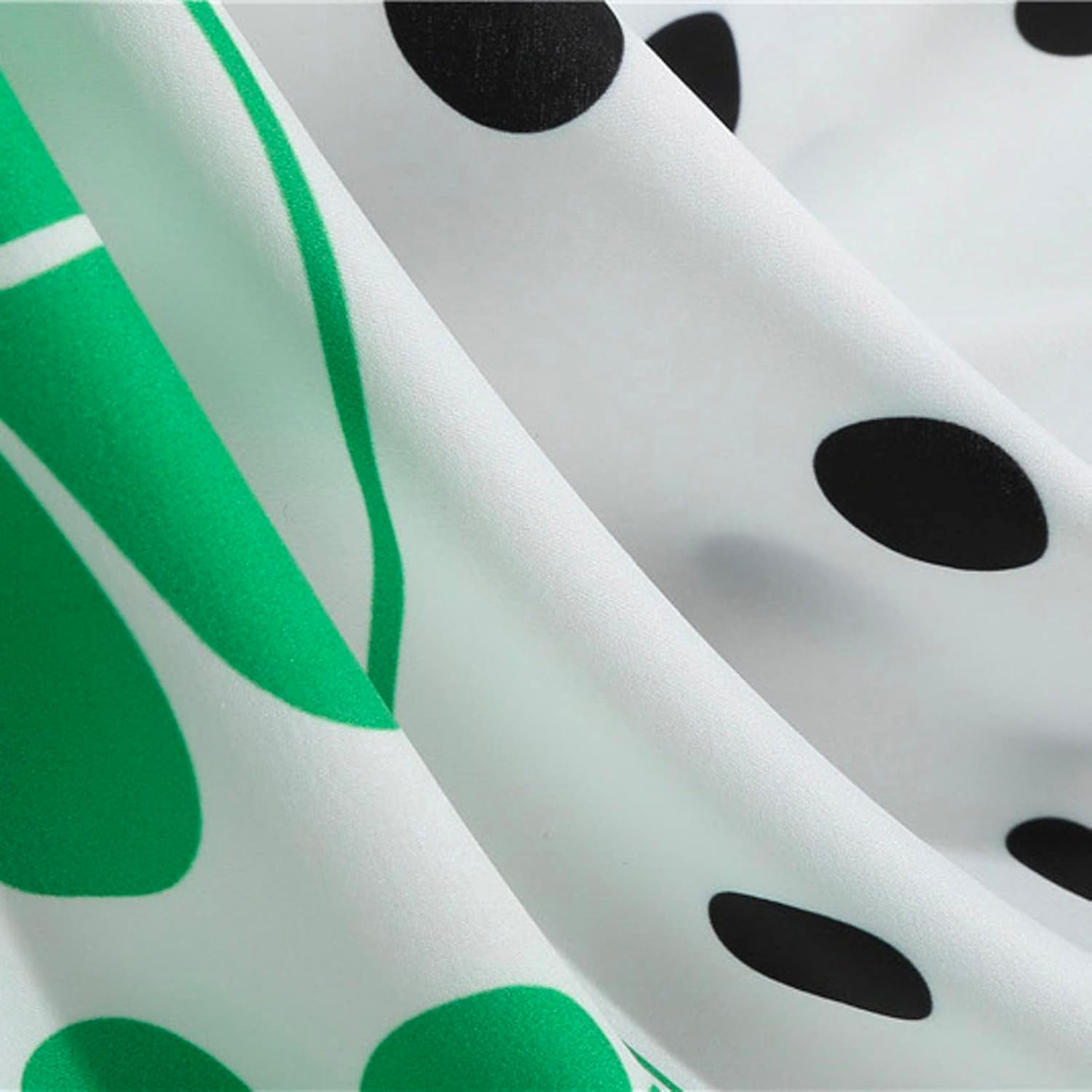 aihihe St Patricks Day Dress for Women A Line Pleated Hepburn Dress Lukcy Shamrock Print Irish Dress 2024 Vintage Dress