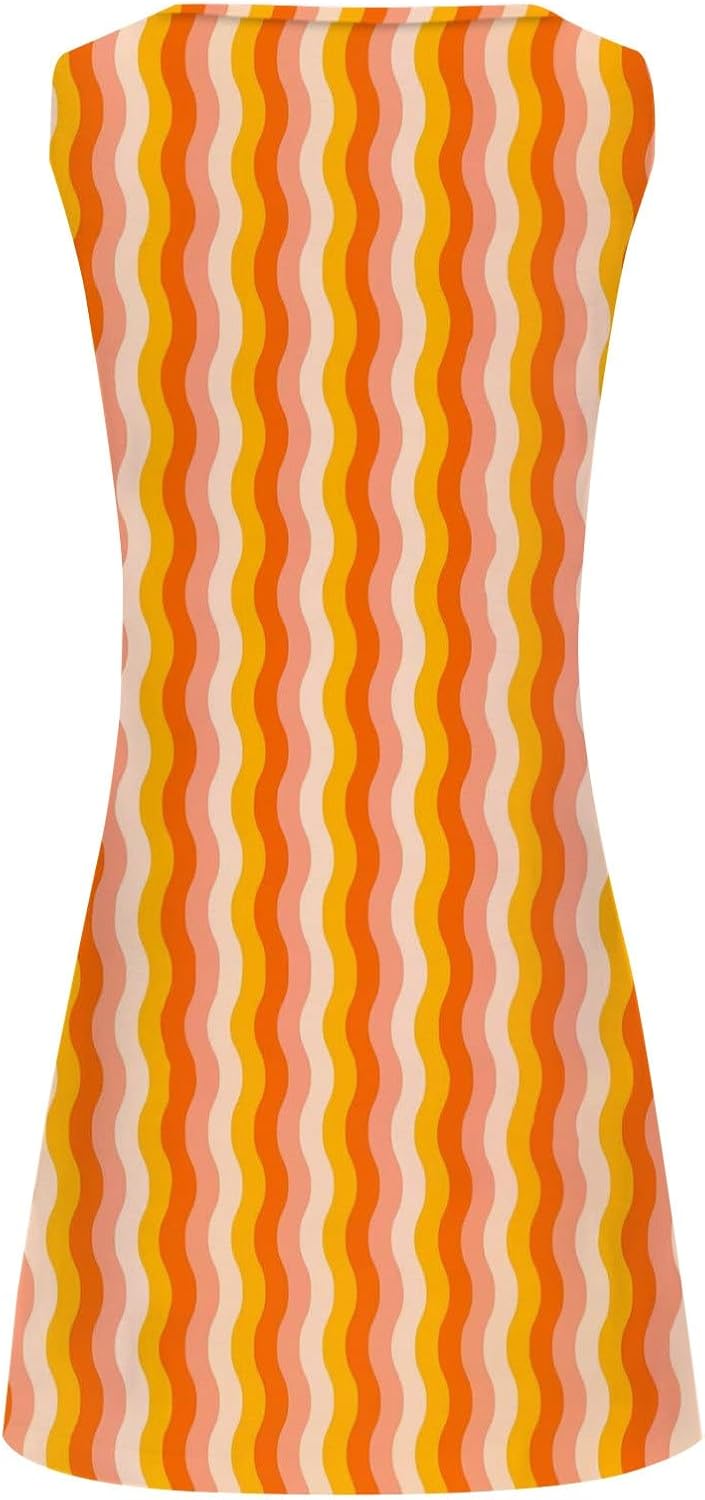 Summer Dresses for Women 2025 Vacation Beach Casual Vintage Midi Sundresses Sexy Sleeveless V Neck Boho Tank Dress