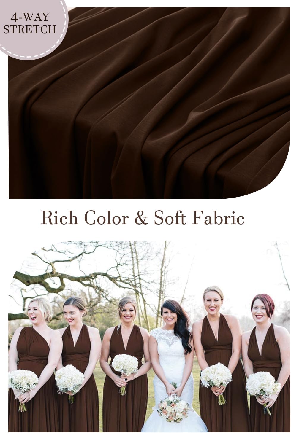 72styles Infinity Dress with Bandeau, Convertible Bridesmaid Dress, Long, Plus Size, Multi-Way Dress, Twist Wrap Dress