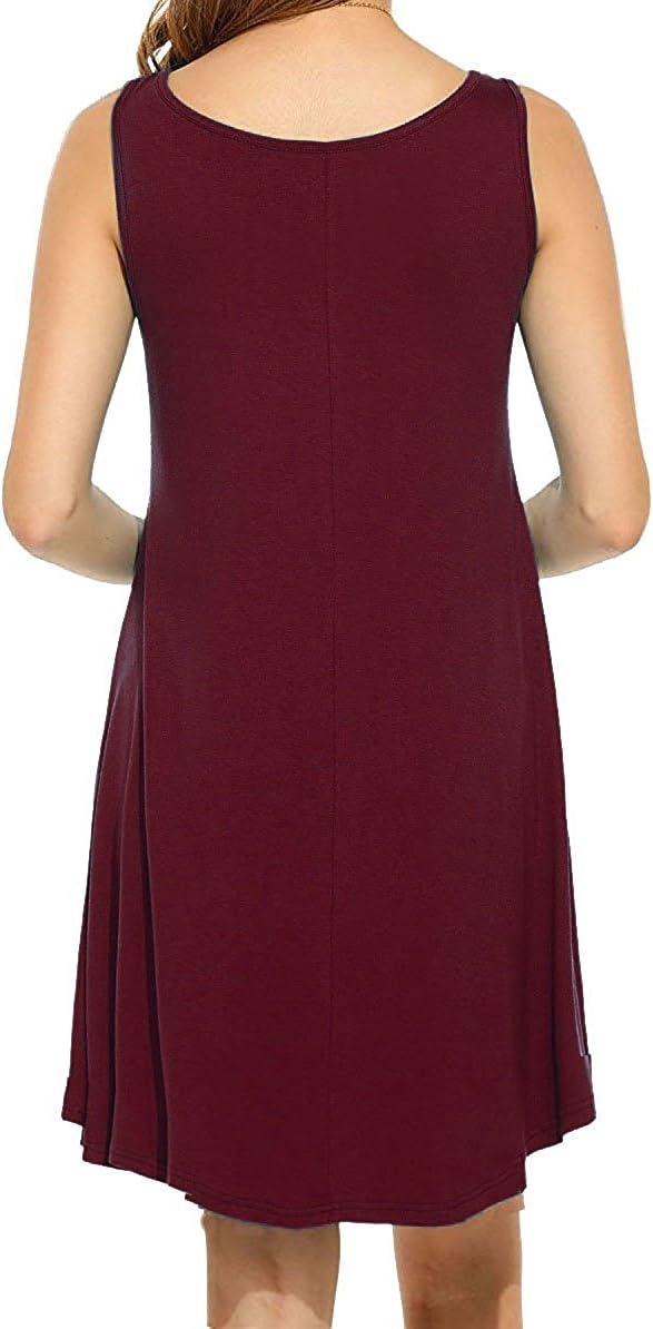 MOLERANI Women's Casual Swing Simple T-Shirt Loose Dress