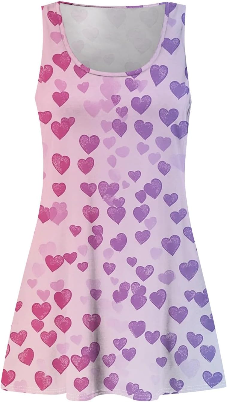 Women's Casual Sundress with Pockets Summer Boho Beach Dress,Holiday Hresses for Woment-Shirts Dress U Neck Loose Tank