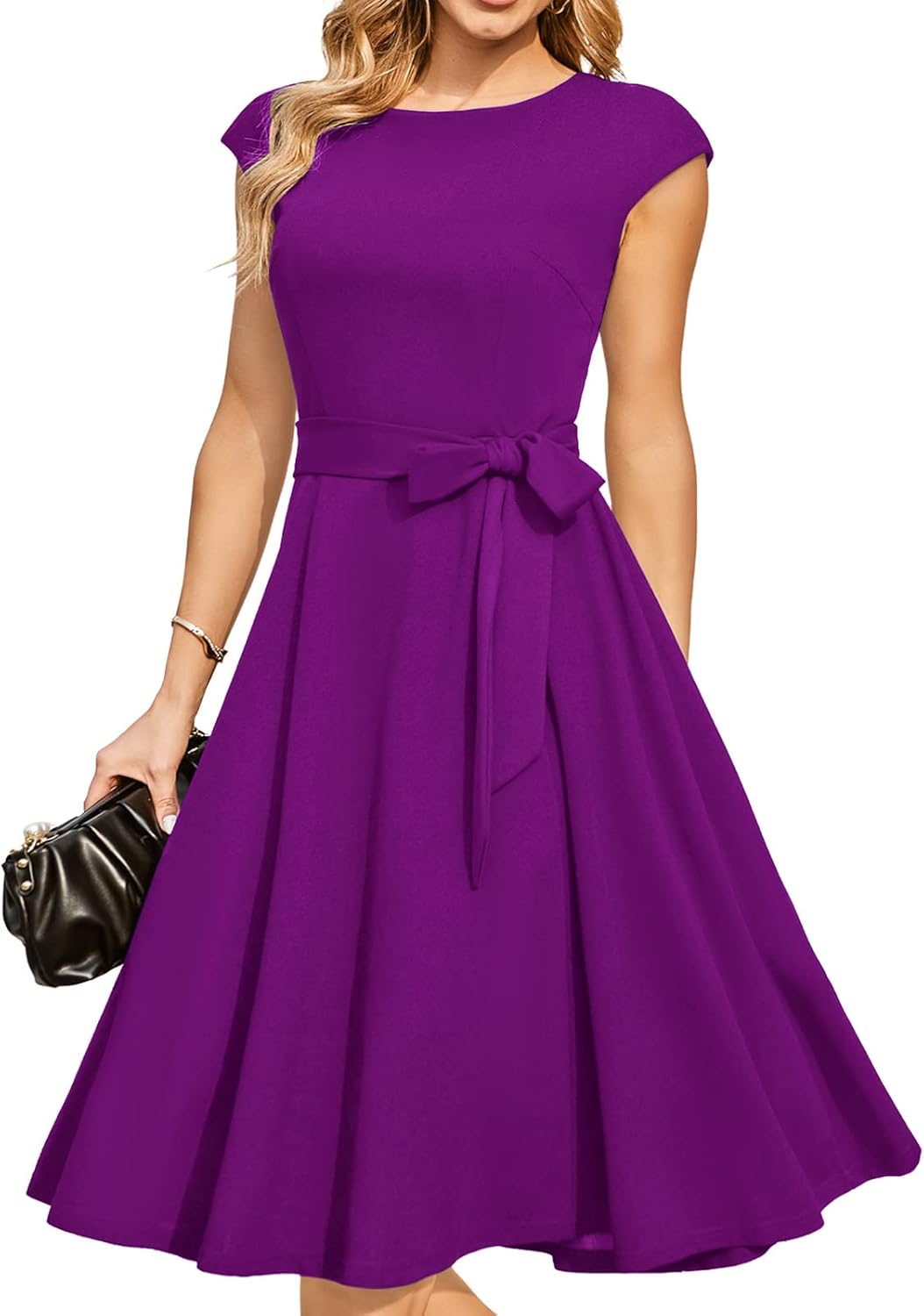 DRESSTELLS Women's Cocktail Dresses, Formal Wedding Guest Church Modest Graduation Party Prom Dress 2025