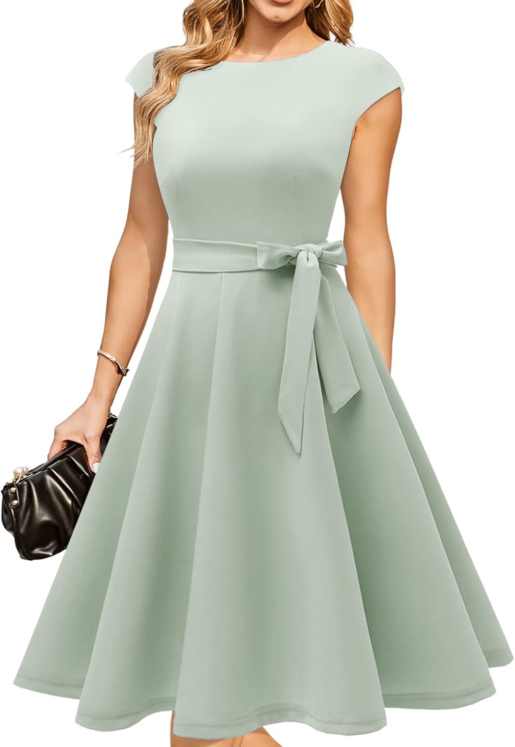 DRESSTELLS Women's Cocktail Dresses, Formal Wedding Guest Church Modest Graduation Party Prom Dress 2025