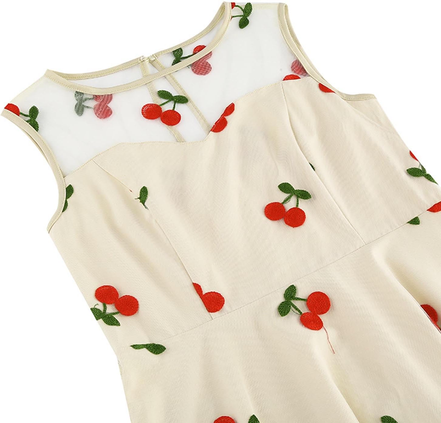 HGps8w Vintage Cocktail Dress for Women, Elegant Butterfly Embroidered Lace V Neck Sleeveless A-Line Party Swing Dresses