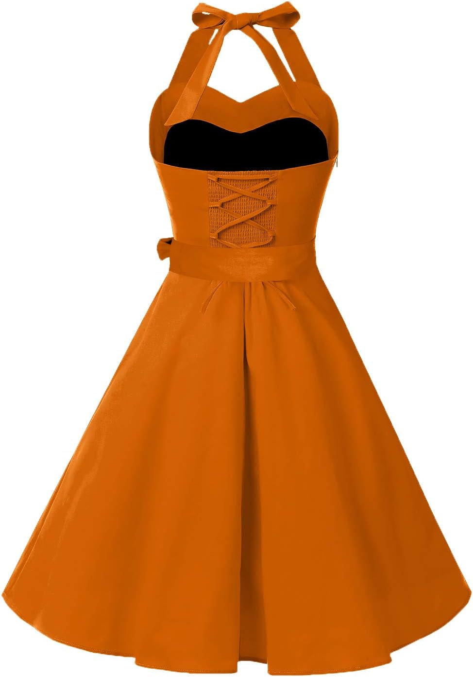 Topdress Women'sVintage Polka Audrey Dress 1950s Halter Retro Cocktail Dress