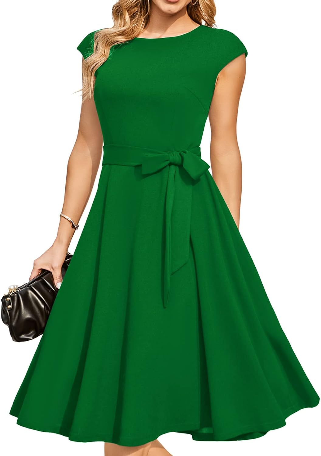 DRESSTELLS Women's Cocktail Dresses, Formal Wedding Guest Church Modest Graduation Party Prom Dress 2025