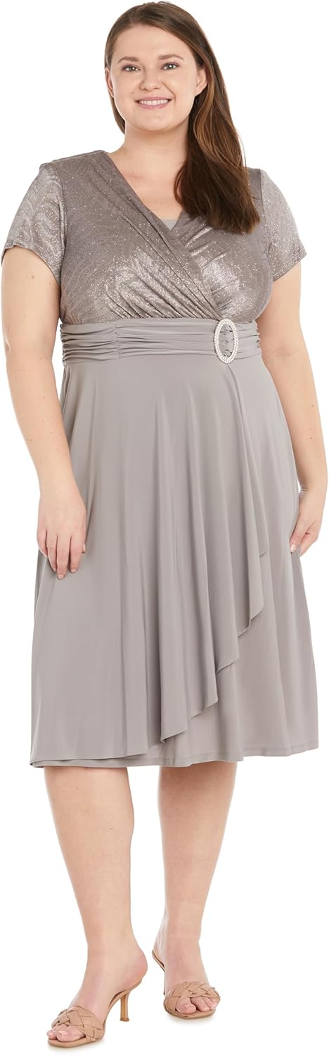 R&M Richards Women's Sparkling Wrap Dress