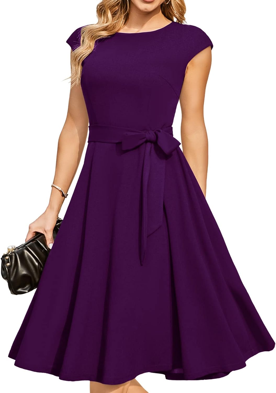 DRESSTELLS Women's Cocktail Dresses, Formal Wedding Guest Church Modest Graduation Party Prom Dress 2025