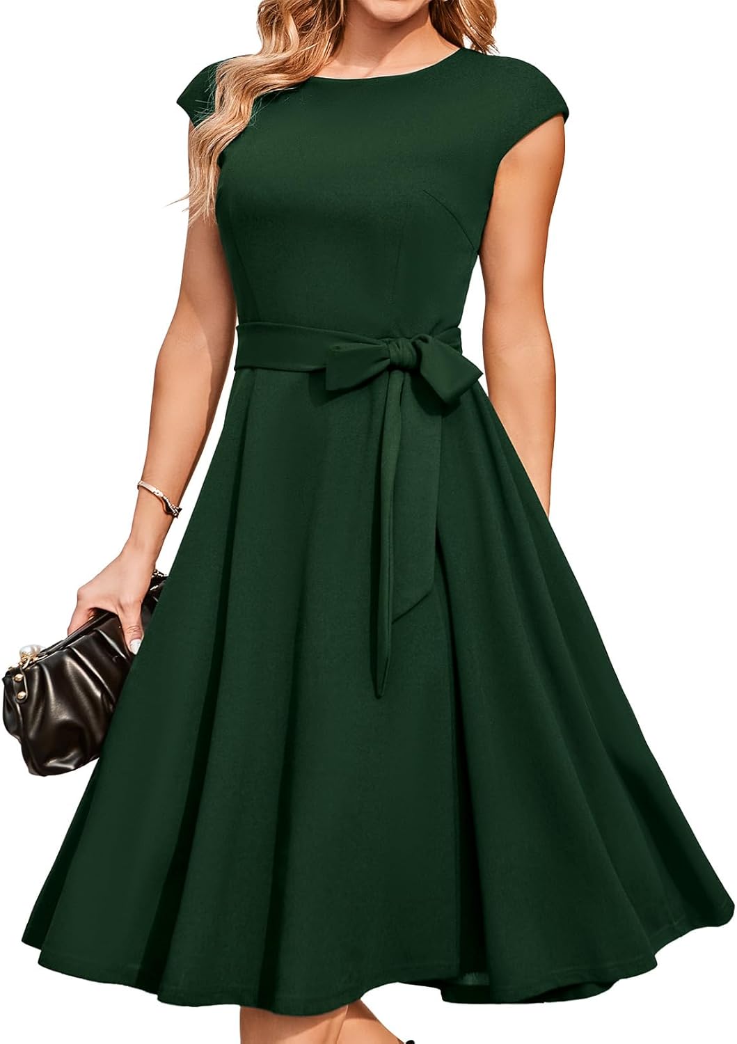 DRESSTELLS Women's Cocktail Dresses, Formal Wedding Guest Church Modest Graduation Party Prom Dress 2025