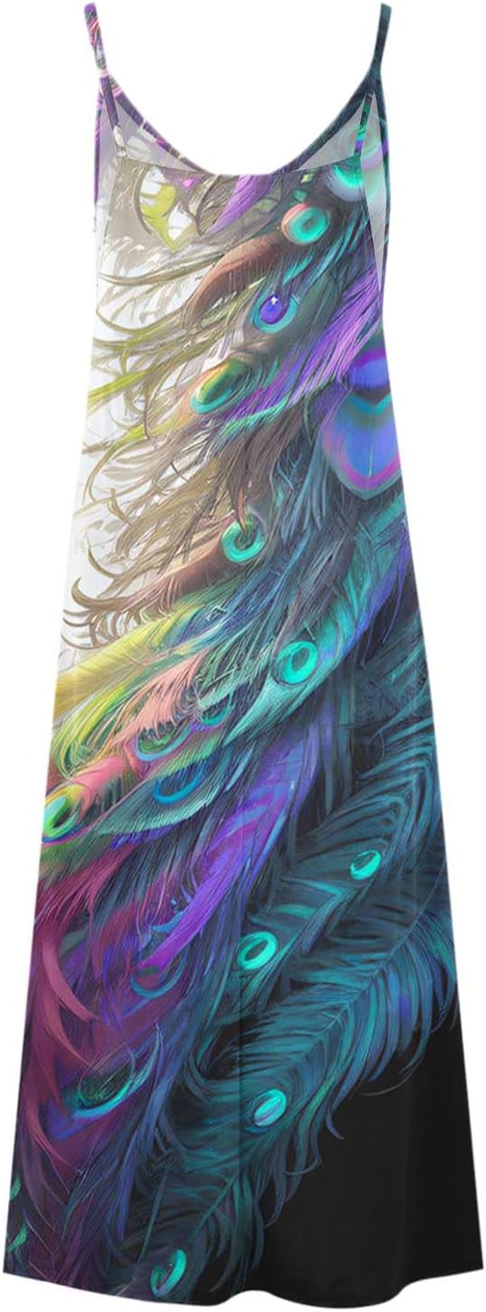 Womens Floral Maxi Dresses Spaghetti Strap Casual Summer Long Dress Vneck Flowy Boho Beach Sundress Vacation Outfits