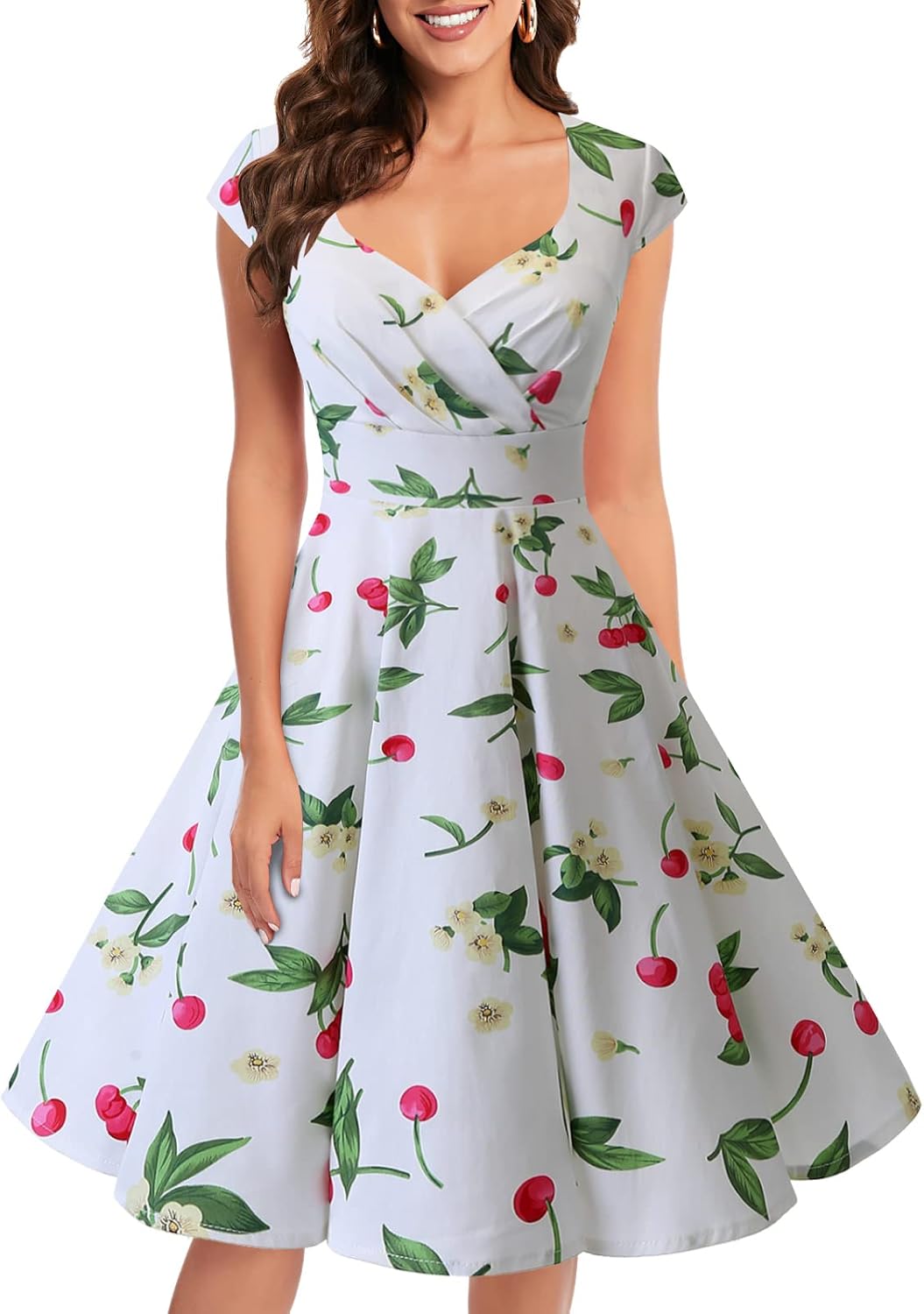 Bbonlinedress Women Short 1950s Retro Vintage Cocktail Party Swing Dresses