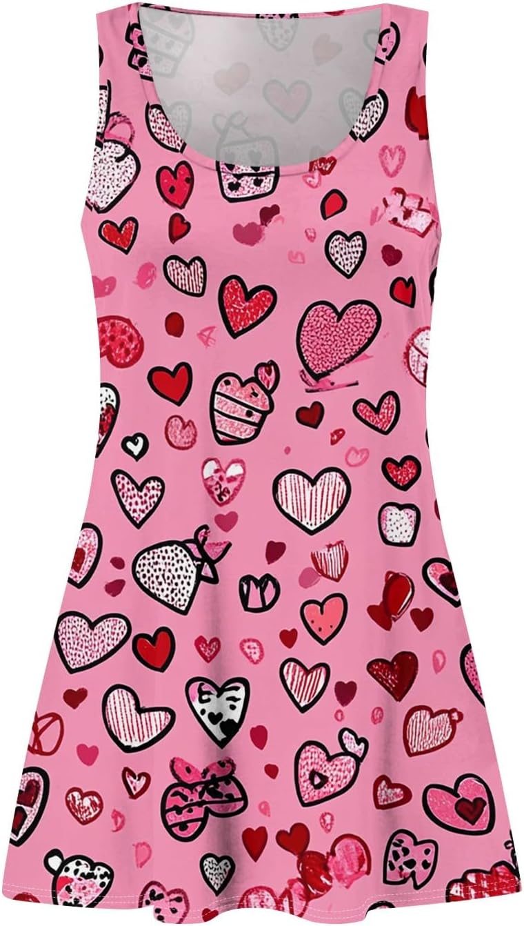 Women's Casual Sundress with Pockets Summer Boho Beach Dress,Holiday Hresses for Woment-Shirts Dress U Neck Loose Tank