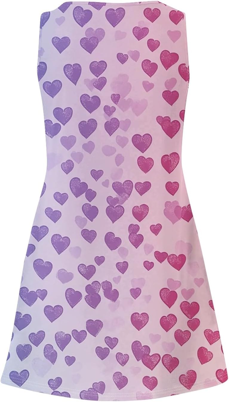 Women's Casual Sundress with Pockets Summer Boho Beach Dress,Holiday Hresses for Woment-Shirts Dress U Neck Loose Tank
