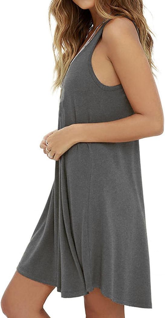 MOLERANI Women's Casual Swing Simple T-Shirt Loose Dress