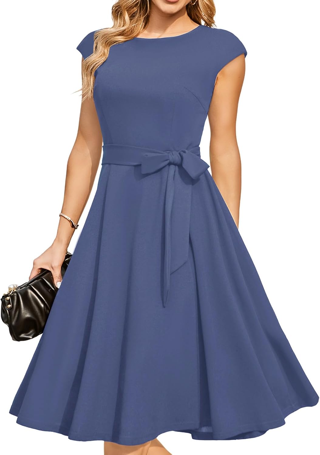 DRESSTELLS Women's Cocktail Dresses, Formal Wedding Guest Church Modest Graduation Party Prom Dress 2025