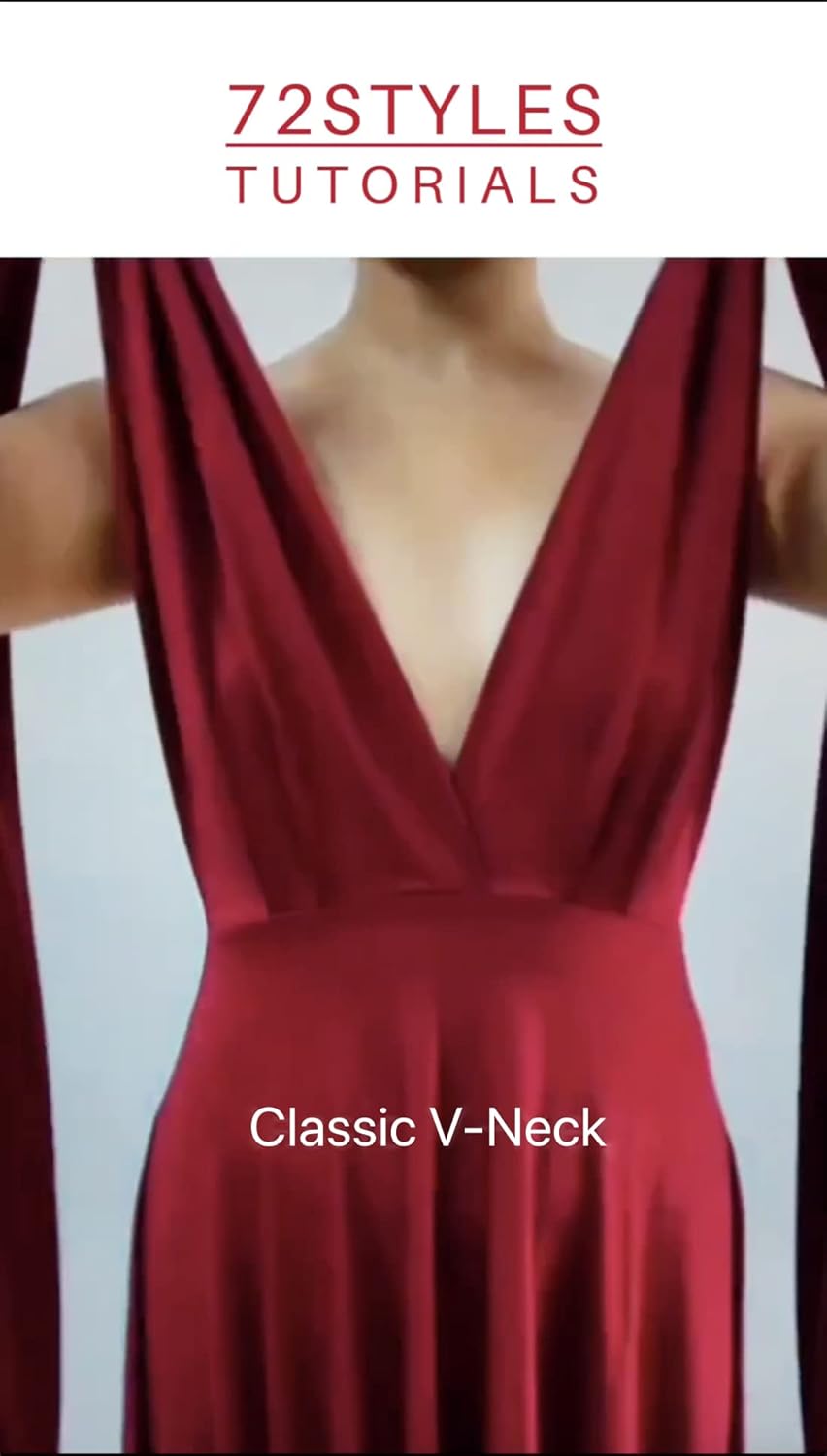 72styles Infinity Dress with Bandeau, Convertible Bridesmaid Dress, Long, Plus Size, Multi-Way Dress, Twist Wrap Dress