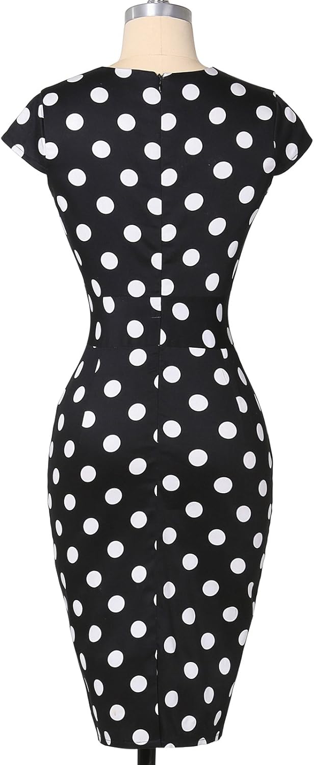 Grace Karin Womens 50s 60s Vintage Pencil Dress Bodycon Cap Sleeve Dress