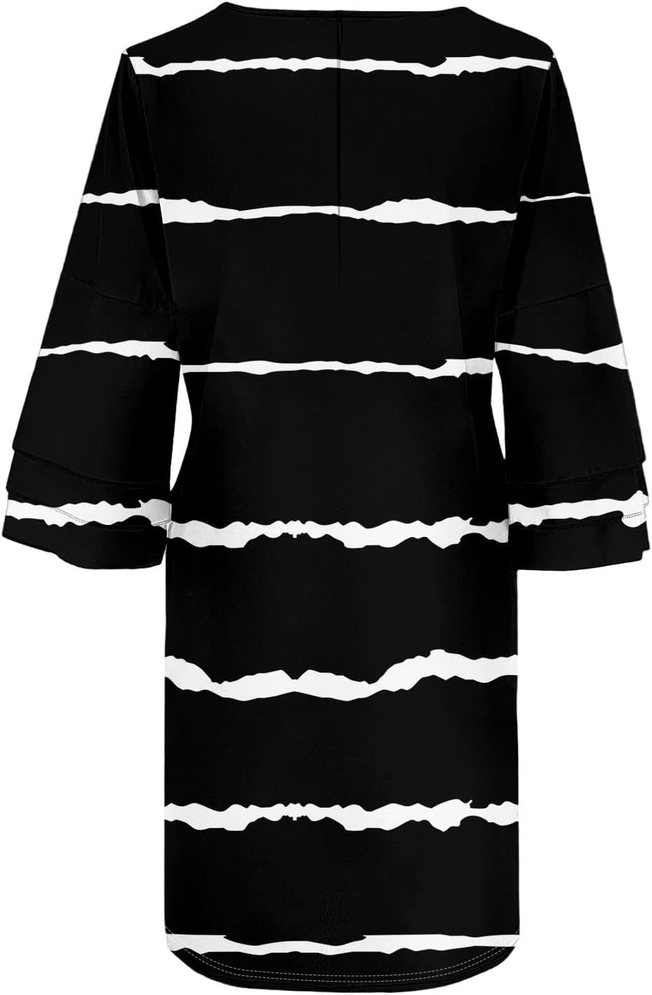Beach Dresses for Women,2025 Summer Trendy Floral Print Boho Dress,Casual Loose V Neck Bell 3/4 Sleeve Mini Dress
