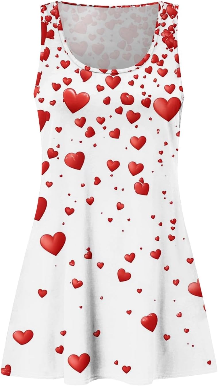 Women's Casual Sundress with Pockets Summer Boho Beach Dress,Holiday Hresses for Woment-Shirts Dress U Neck Loose Tank