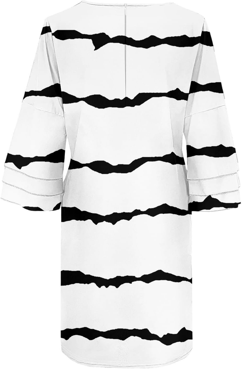 Beach Dresses for Women,2025 Summer Trendy Floral Print Boho Dress,Casual Loose V Neck Bell 3/4 Sleeve Mini Dress