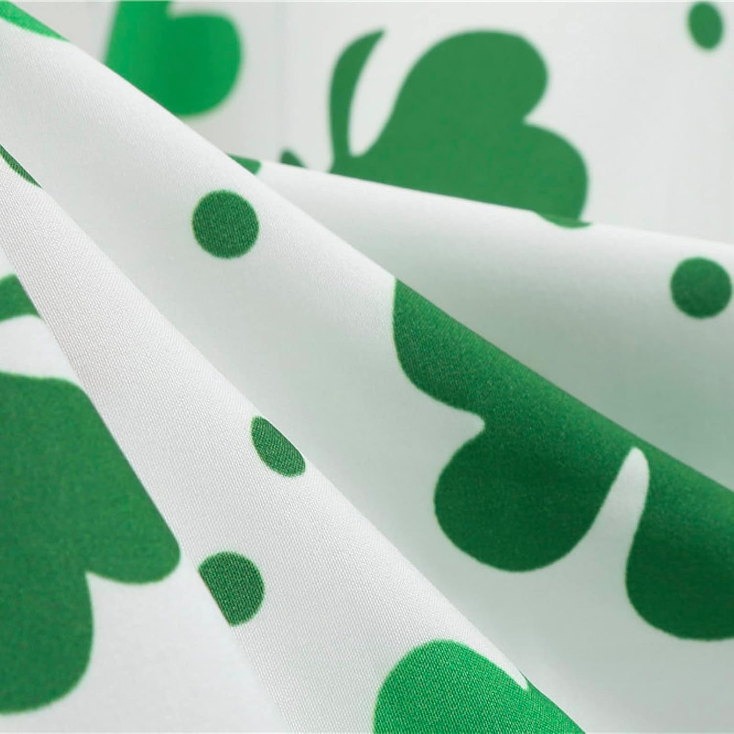 aihihe St Patricks Day Dress for Women A Line Pleated Hepburn Dress Lukcy Shamrock Print Irish Dress 2024 Vintage Dress