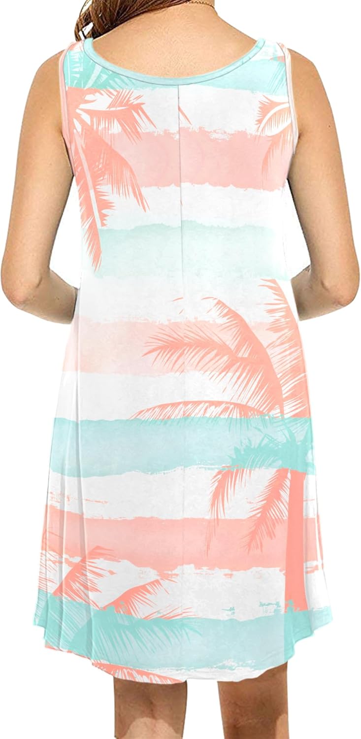 MOLERANI Women's Casual Swing Simple T-Shirt Loose Dress