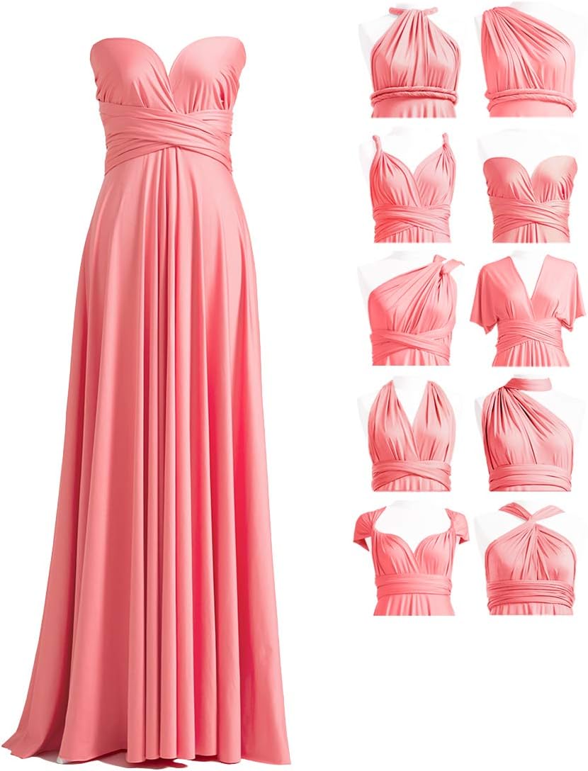 72styles Infinity Dress with Bandeau, Convertible Bridesmaid Dress, Long, Plus Size, Multi-Way Dress, Twist Wrap Dress