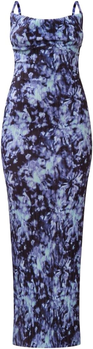 Cowl Neck Dress Sexy Strap Shoulder Pleated Maxi Dresses Summer Wedding Guest Dresses for Women