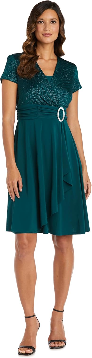 R&M Richards Women's Sparkling Wrap Dress