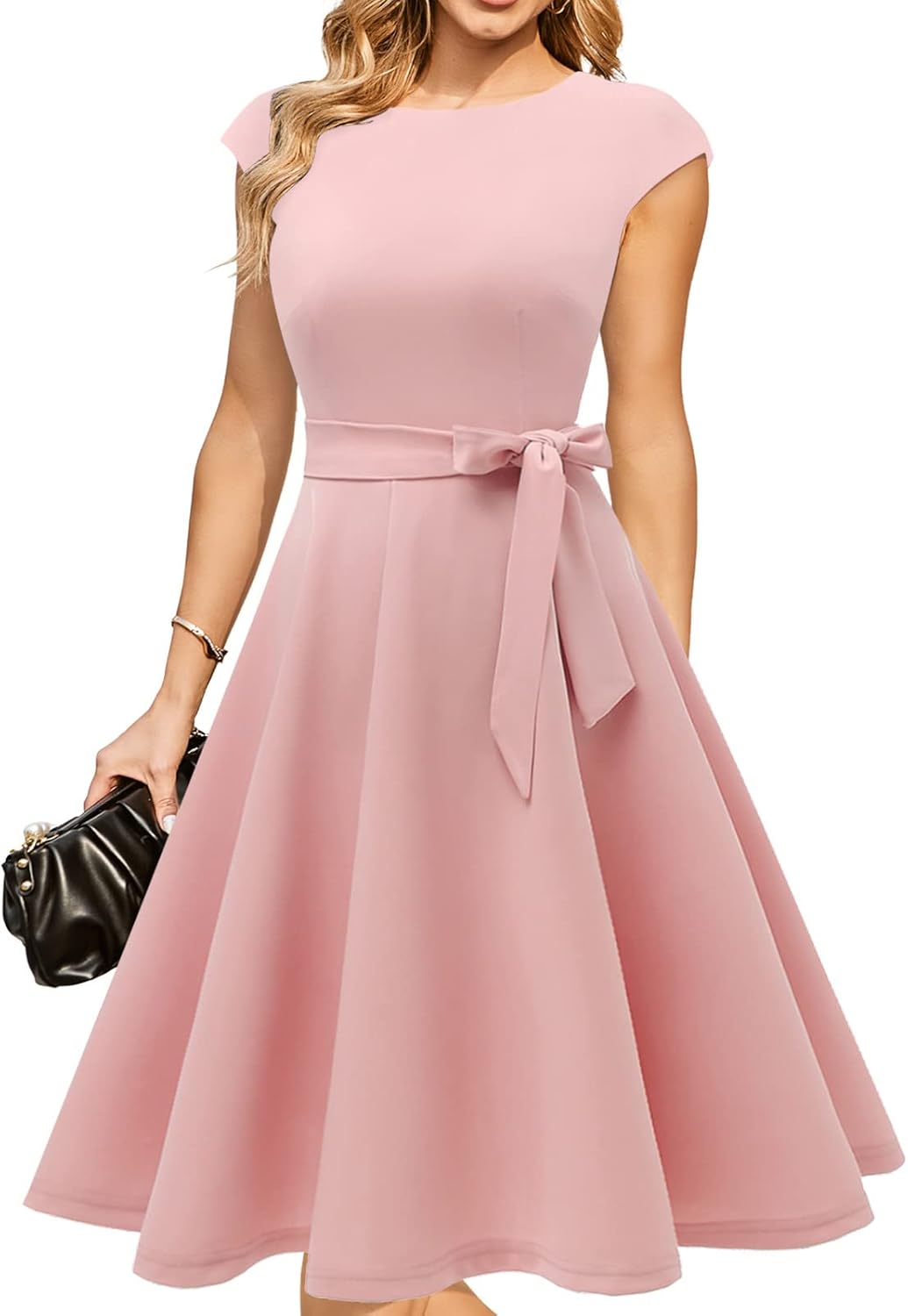 DRESSTELLS Women's Cocktail Dresses, Formal Wedding Guest Church Modest Graduation Party Prom Dress 2025