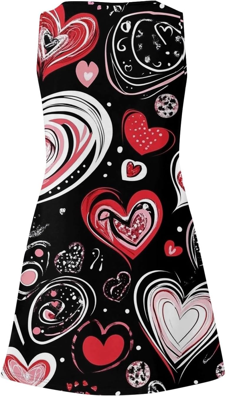 Women's Casual Sundress with Pockets Summer Boho Beach Dress,Holiday Hresses for Woment-Shirts Dress U Neck Loose Tank