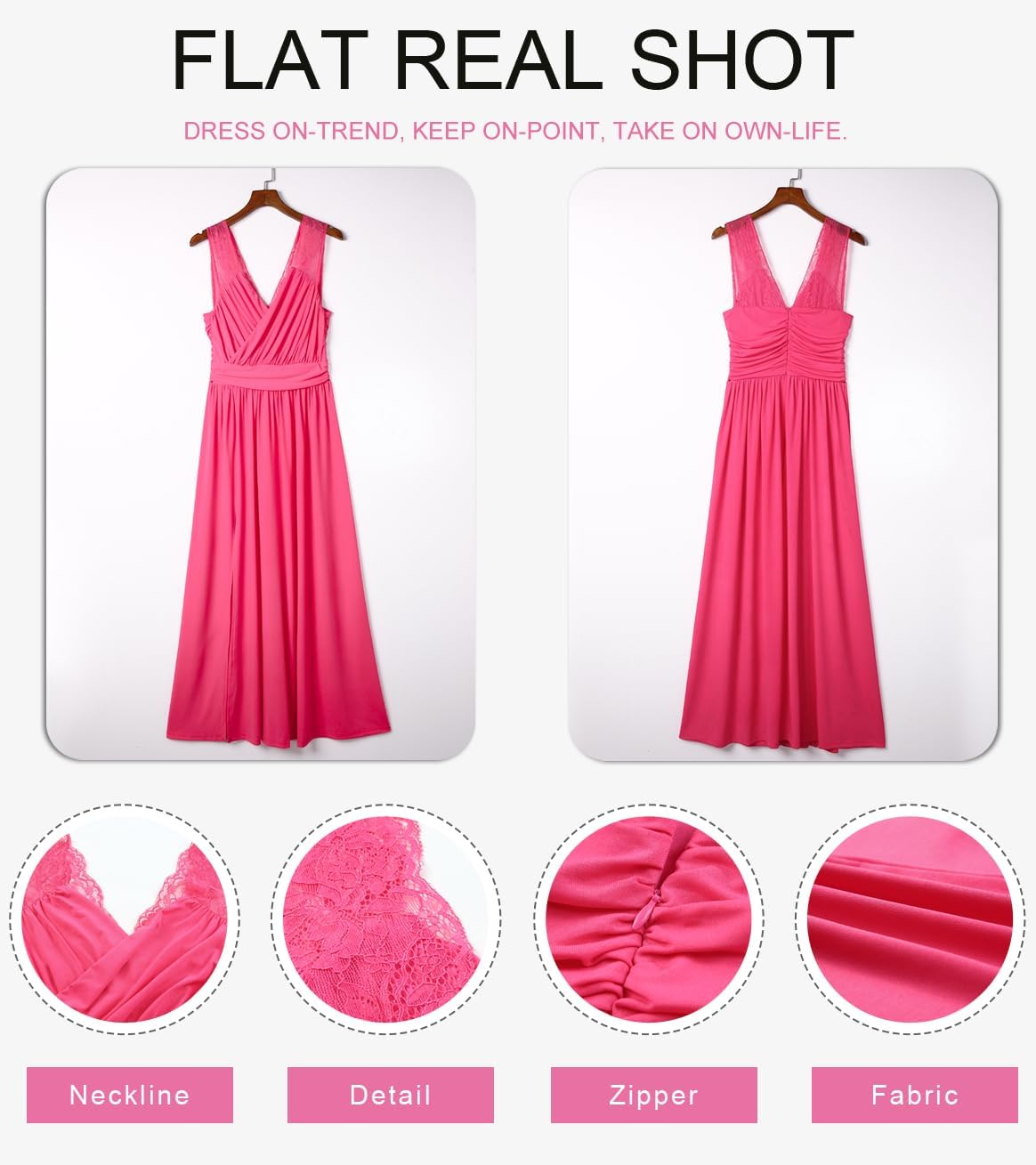 Dokotoo Womens 2025 Formal Dresses Wrap V-Neck Ruched Sexy Bridesmaid Wedding Guest Maxi Dresses